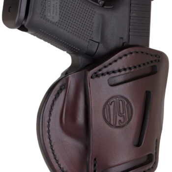 1791 Gunleather 4WH5SBRR 4-Way  IWB/OWB 05 Signature Brown Leather Belt Clip Fits S&W M&P/Springfield XD/Glock 17/HK VP9