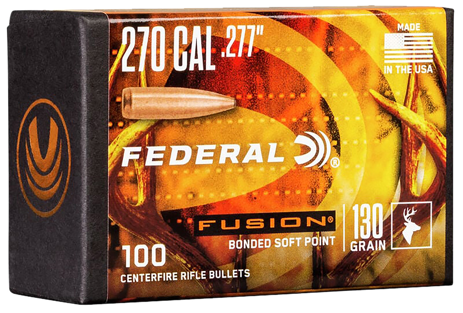 Federal FB277F2 Fusion Component 270 Win .277 130 gr Fusion Soft Point 100 Per Box/ 4 Case 3 Federal FB277F2 Fusion Component 270 Win .277 130 gr Fusion Soft Point 100 Per Box/ 4 Case