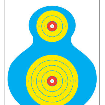 Action Target PRWB1100 High Visibility  Silhouette Paper 19" x 25" Blue/Yellow 100 Per Box