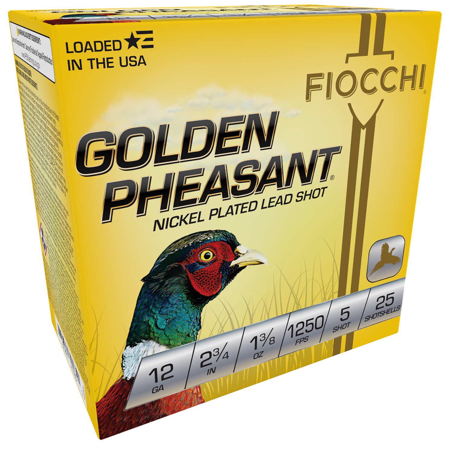 Fiocchi 12GP5 Golden Pheasant Extrema 12Gauge 2.75" 1 3/8oz 5Shot 25 Per Box/10 Case 3 Fiocchi 12GP5 Golden Pheasant Extrema 12Gauge 2.75" 1 3/8oz 5Shot 25 Per Box/10 Case
