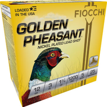Fiocchi 123GP5 Golden Pheasant Extrema 12Gauge 3" 1 3/4oz 5Shot 25 Per Box/10 Case