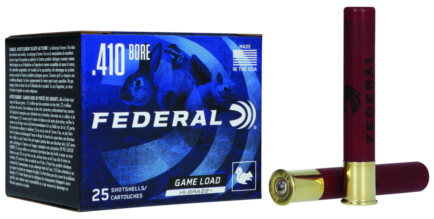 Federal H4136 Game-Shok High Brass 410Gauge 3" 11/16oz 6Shot 25 Per Box/10 Case 3 Federal H4136 Game-Shok High Brass 410Gauge 3" 11/16oz 6Shot 25 Per Box/10 Case