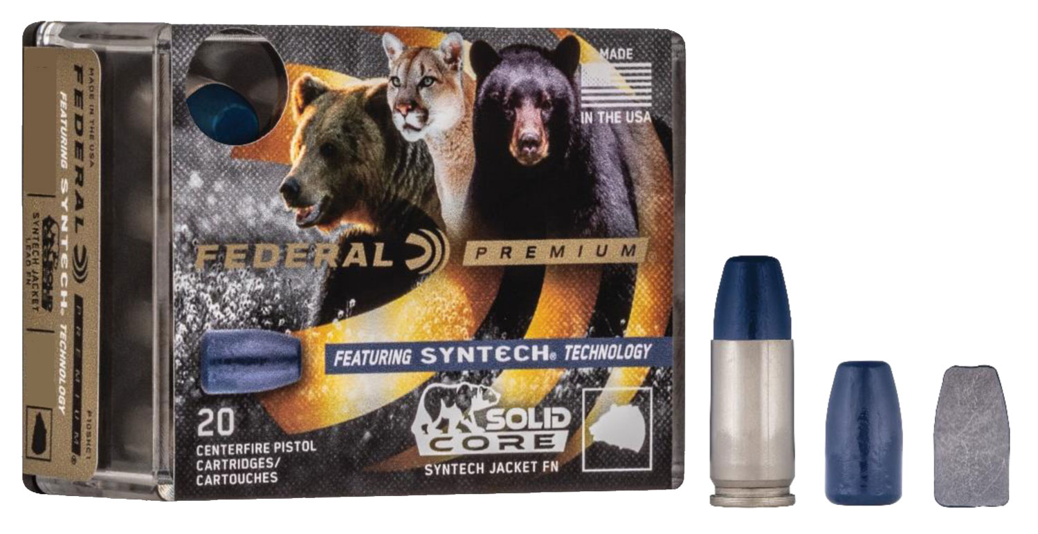 Federal P40SHC1 Premium 40S&W 200gr Solid Core Synthetic Flat Nose 20 Per Box/10 Case 3 Federal P40SHC1 Premium 40S&W 200gr Solid Core Synthetic Flat Nose 20 Per Box/10 Case