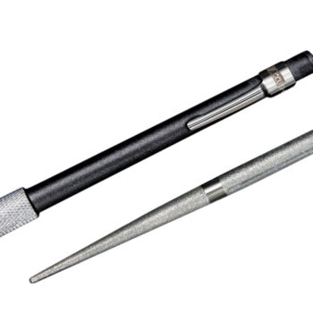 AccuSharp 030C Rod Sharpener  Hand Held Diamond Sharpener Black Overmolded Rubber Handle Steel