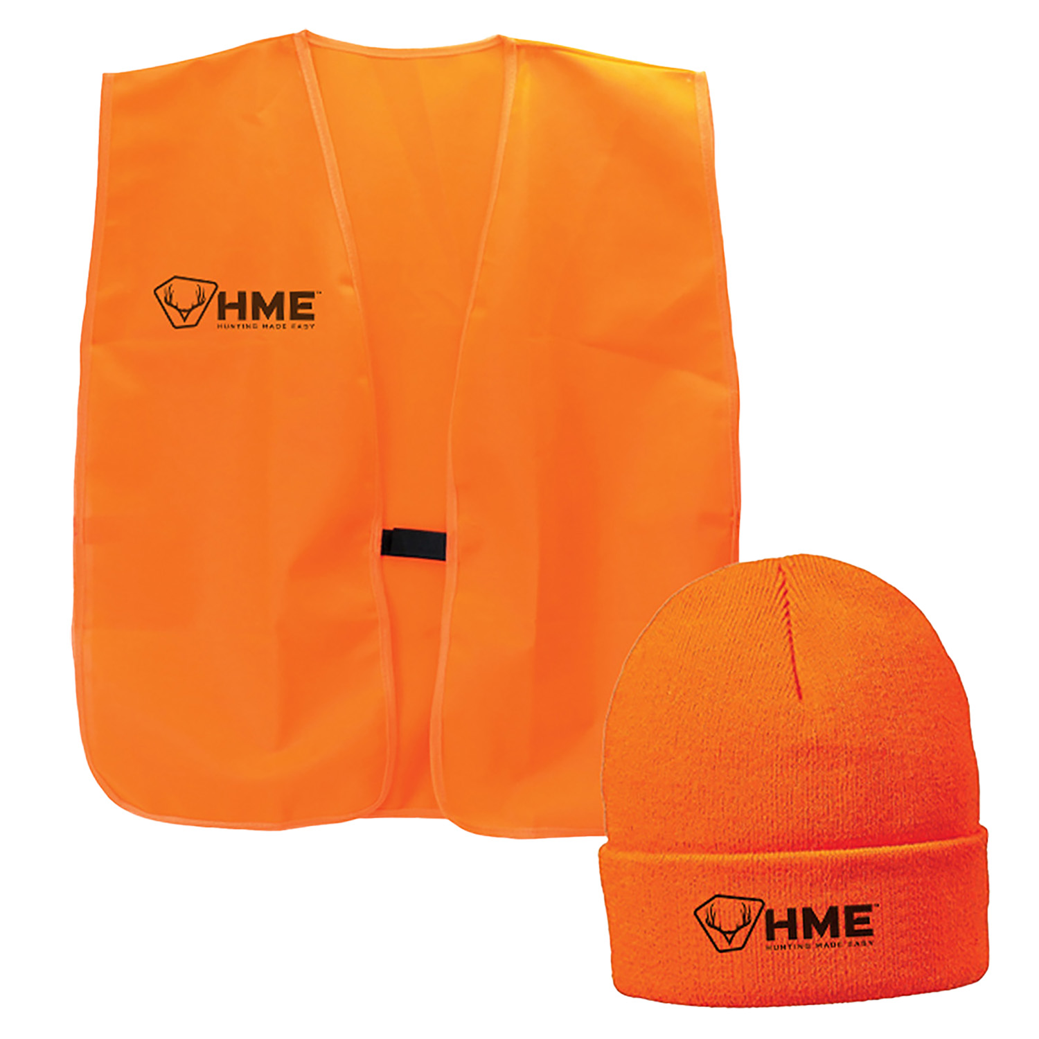 HME HMEVESTKCO Safety Vest/Beanie OSFA Orange Polyester 3 HME HMEVESTKCO Safety Vest/Beanie OSFA Orange Polyester