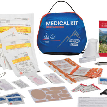 Adventure Medical Kits 01001001 Mountain Hiker Medical Kit Treats Injuries/Illnesses Water Resistant Blue