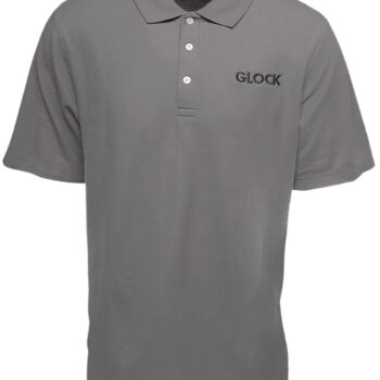 Glock AP95874 Classic Polo  Gray Cotton Short Sleeve Small