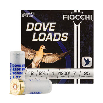 Fiocchi 12DLS17 Dove & Quail  12Gauge 2.75" 1oz 7Shot 25 Per Box/10 Case