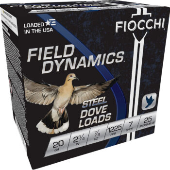 Fiocchi 20DLS7 Field Dynamics Dove & Quail 20Gauge 2.75" 7/8oz 7Shot 25 Per Box/10 Case