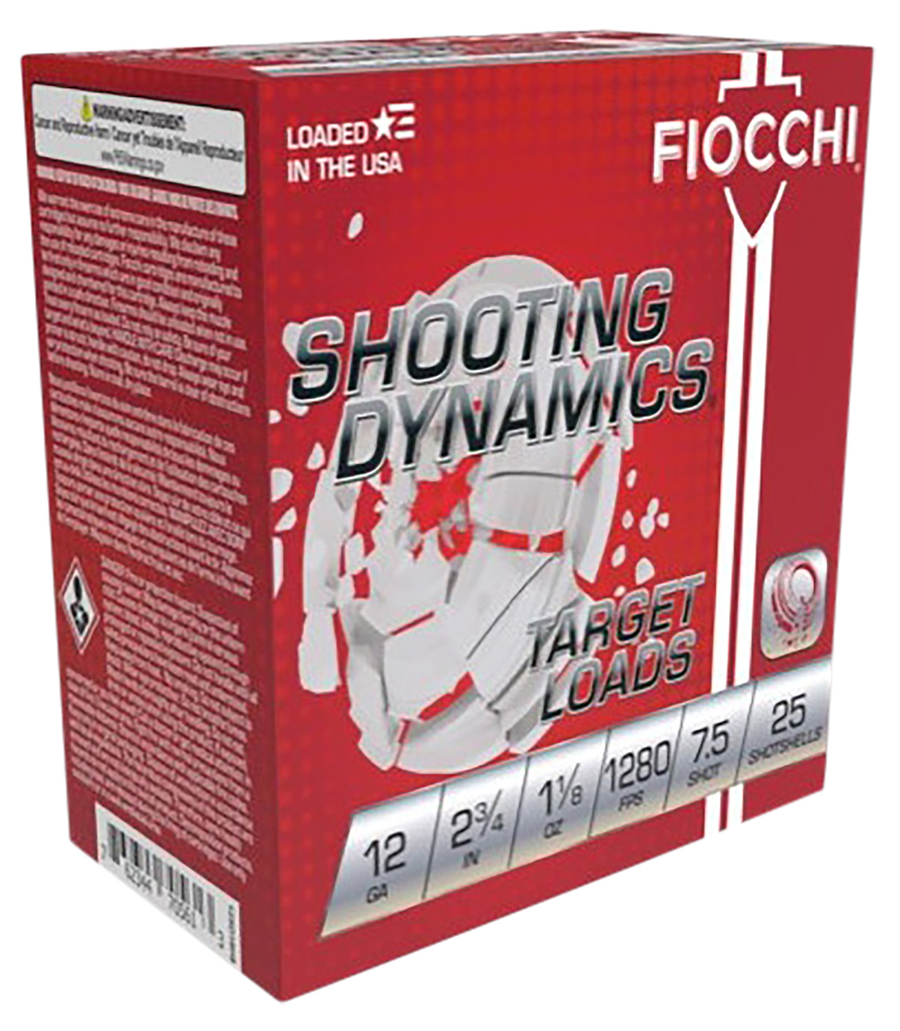 Fiocchi 12SDHV75 Shooting Dynamics Target 12Gauge 2.75" 1 1/8oz 7.5Shot 25 Per Box/10 Case 3 Fiocchi 12SDHV75 Shooting Dynamics Target 12Gauge 2.75" 1 1/8oz 7.5Shot 25 Per Box/10 Case