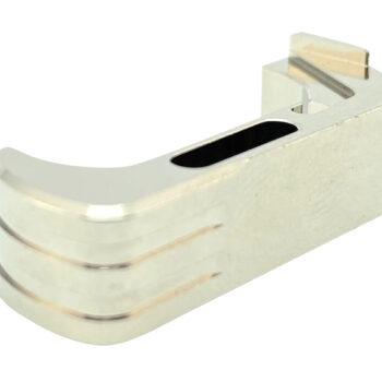 Cross Armory CRG5MCSV Mag Catch  Extended Compatible w/Glock Gen4-5 Silver Anodized Aluminum