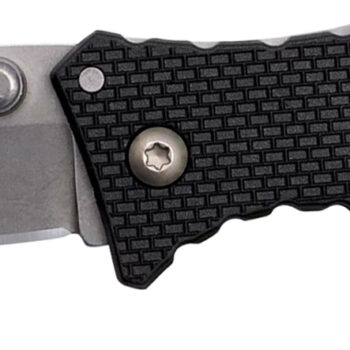 Cold Steel CS7DS Recon 1 Micro 2" Folding Spear Point Plain Stonewashed 4034 SS Blade/ Black Griv-Ex Handle Includes Pocket Clip