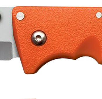 Cold Steel CS20NPJ Finn Wolf 3.50" Folding Straight Back Plain Satin Polished AUS-8A SS Blade/Blaze Orange Griv-Ex Handle Includes Pocket Clip