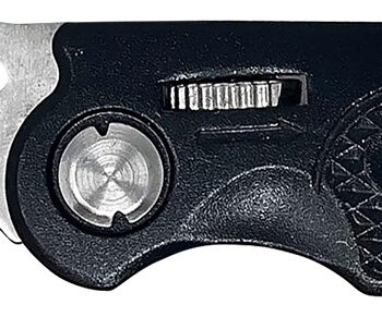 AccuSharp 703C Sport  3" Folding Plain Stainless Steel Blade/Black Anodized Aluminum Handle Includes Belt Clip