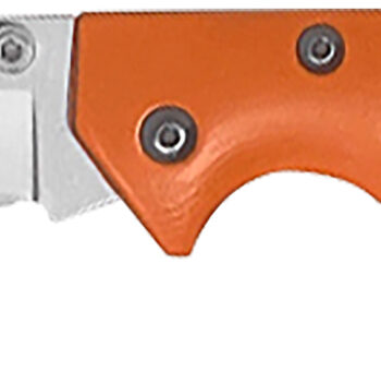 AccuSharp 712C Lockback  3" Folding Clip Point Plain Stainless Steel Blade/Blaze Orange G10 Handle Includes Allen Wrench