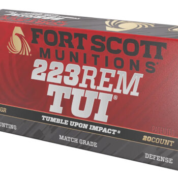 Fort Scott Munitions 223055SCV Tumble Upon Impact (TUI)  223Rem 55gr Solid Copper Spun 20 Per Box/25 Case
