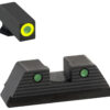 AmeriGlo GL820 Trooper Sight Set for Glock Green Tritium Lumigreen Outline Front Sight-Green Tritium Black Outline Rear Sight 1 136696