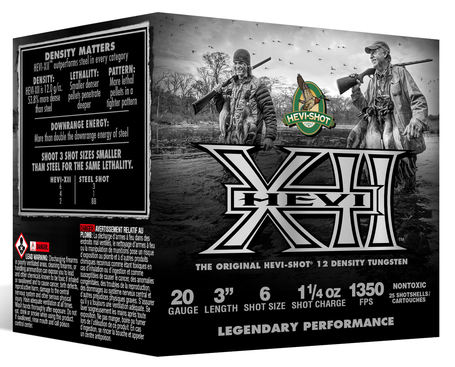 HEVI-Shot HS53206 HEVI-XII 20Gauge 3" 1 1/4oz Tungsten 6Shot 25 Per Box/10 Case 3 HEVI-Shot HS53206 HEVI-XII 20Gauge 3" 1 1/4oz Tungsten 6Shot 25 Per Box/10 Case