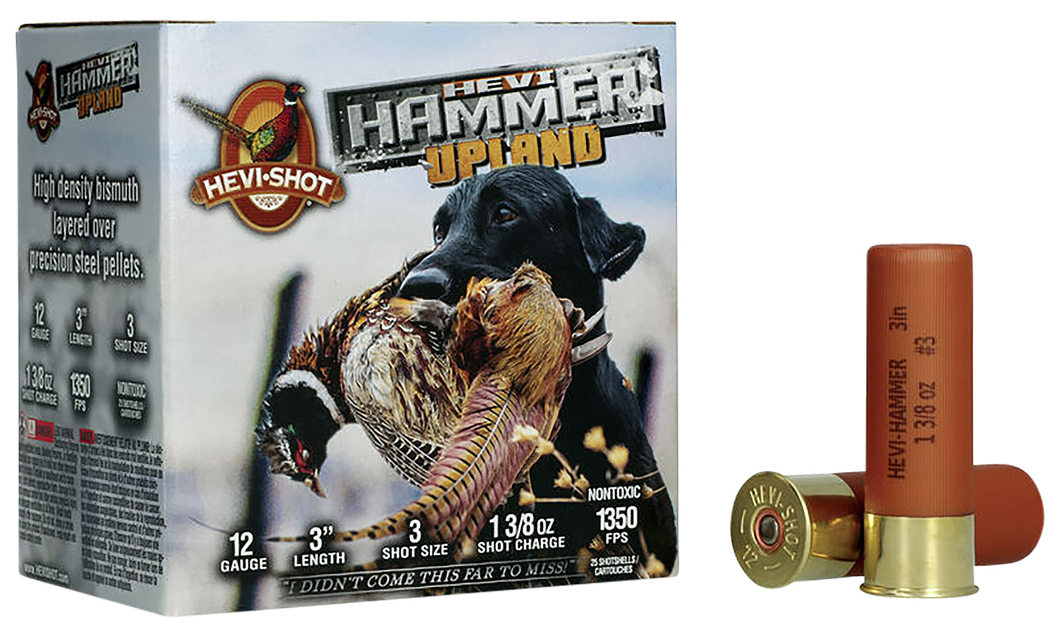 HEVI-Shot HS29113 HEVI-Hammer Upland 12Gauge 3" 1 3/8oz Steel/Bismuth 3Shot 25 Per Box/10 Case 3 HEVI-Shot HS29113 HEVI-Hammer Upland 12Gauge 3" 1 3/8oz Steel/Bismuth 3Shot 25 Per Box/10 Case