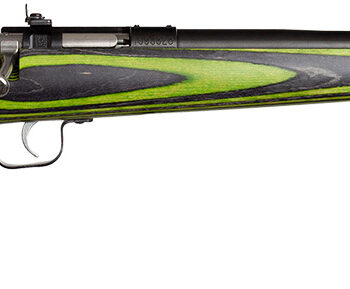 Crickett KSA2231 Youth  22 LR 1rd 16.12" Blued Barrel & Receiver, Fixed Front/Adjustable Rear Peep Sights, Green/Black Laminate Stock w/11.5" LOP, Rebounding Firing Pin Safety