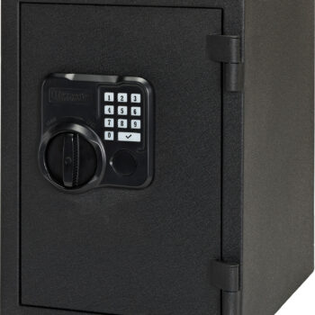 Hornady 95407 Fireproof Safe  Keypad Key Entry Black Powder Coat Black Holds 2 Handguns Steel