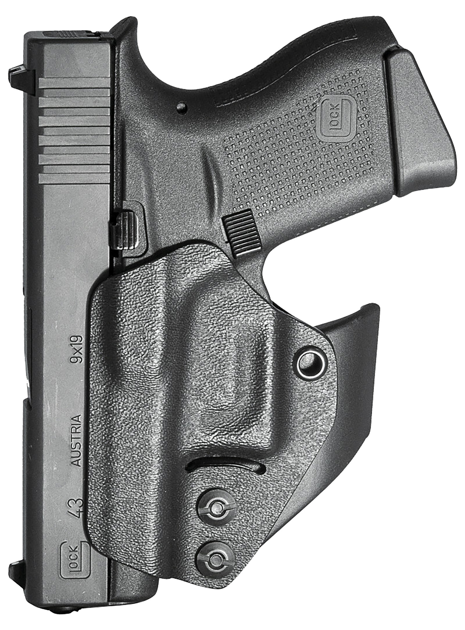Mission First Tactical H2GL43AIWBM Minimalist Holster IWB Black Polymer Belt Clip Fits Glock 42/43/43X/48 Ambidextrous 3 Mission First Tactical H2GL43AIWBM Minimalist Holster IWB Black Polymer Belt Clip Fits Glock 42/43/43X/48 Ambidextrous
