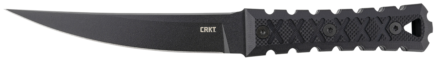 CRKT 2927 HZ6 6.50" Fixed Plain Black Matte Baked-On Anti Rust SK-5 Steel Blade/Black w/Carved X's G10 Handle Includes Sheath 3 CRKT 2927 HZ6 6.50" Fixed Plain Black Matte Baked-On Anti Rust SK-5 Steel Blade/Black w/Carved X's G10 Handle Includes Sheath