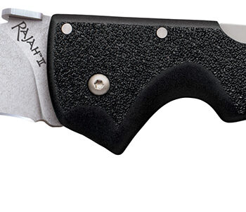 Cold Steel CS-62JL Rajah II 6" Folding Plain Stone Washed Japanese AUS-10A SS Blade/ Black Griv-Ex Handle