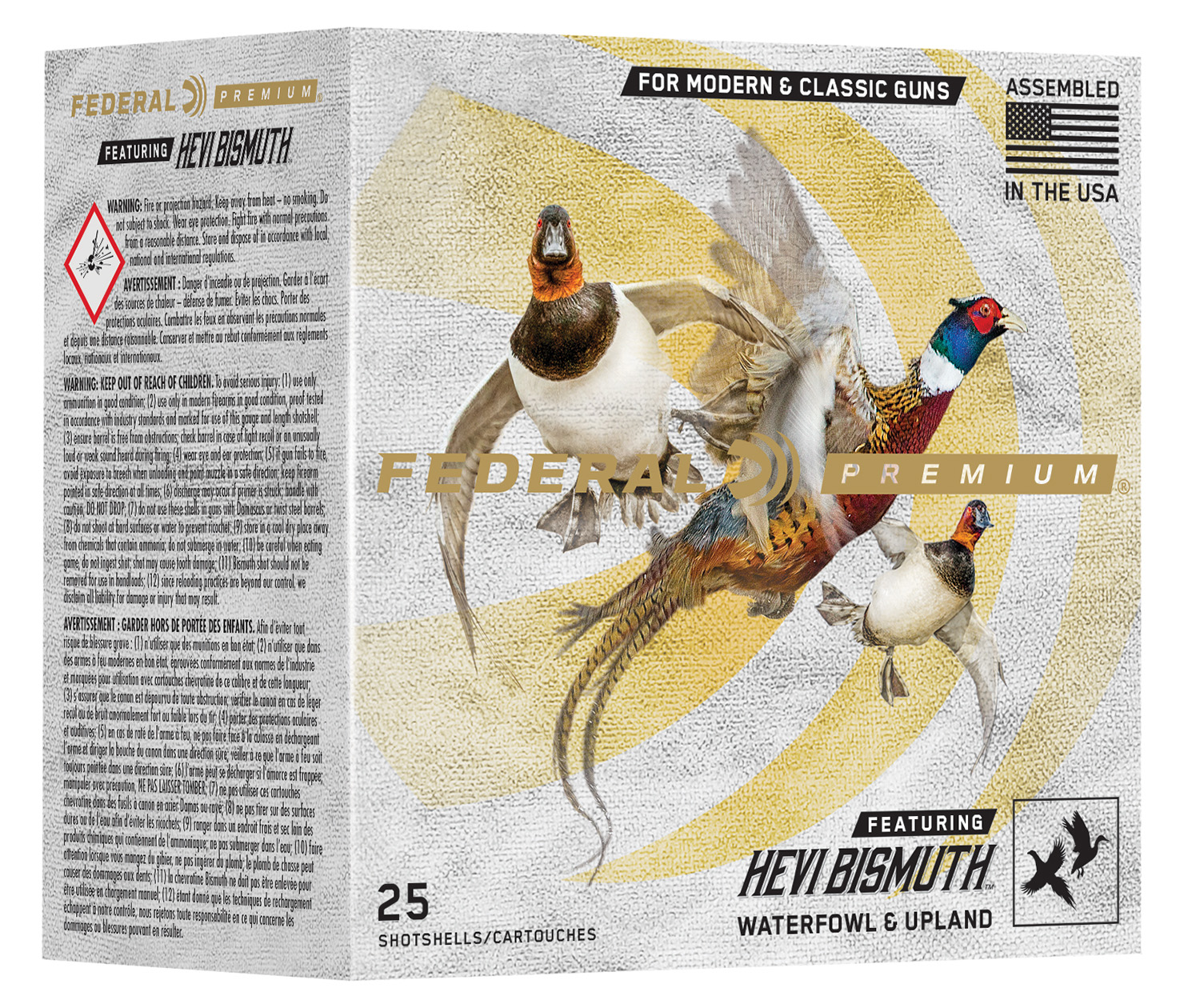 Federal PHBX1444 Premium HEVI-Bismuth 12Gauge 2.75" 1 1/4oz 4Shot 25 Per Box/10 Case 3 Federal PHBX1444 Premium HEVI-Bismuth 12Gauge 2.75" 1 1/4oz 4Shot 25 Per Box/10 Case