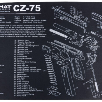 TekMat TEKR17CZ75 CZ 75 Cleaning Mat Black/White Rubber 11"x17" CZ-75 Parts Diagram
