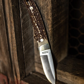 Uncle Henry old 1100089 Next Gen Staglon PH2N Pro Hunter 2.80" Fixed Drop Point Stainless Steel Blade 3.95" Staglon Handle Includes Sharpening Stone/Sheath