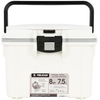PELICAN 8Q-1-WHTGRY 8QT ELITE COOLER WHT/GRY