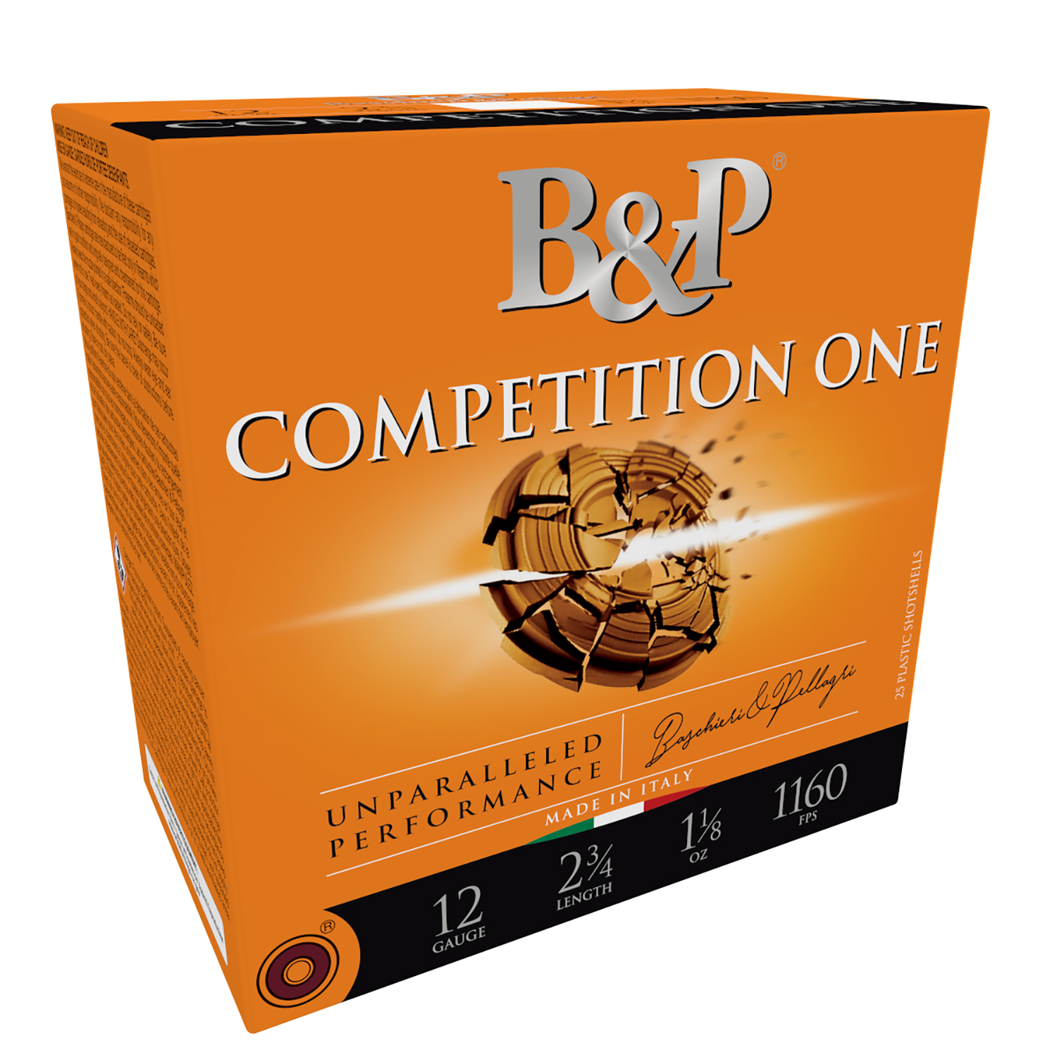 B&P Ammunition 12B1CP9 Competition One 12Gauge 2.75" 1oz 9Shot 25 Per Box/10 Case 3 B&P Ammunition 12B1CP9 Competition One 12Gauge 2.75" 1oz 9Shot 25 Per Box/10 Case