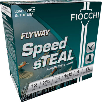 Fiocchi 12FST4 Flyway Speed Steel 12Gauge 2.75" 1 1/8oz 4Shot 25 Per Box/10 Case