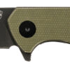Templar Knife PFMGN321 Paladin 3.27" Folding Drop Point Plain Black Powder Coated D2 Steel Blade, 4.40" Green Micarta Handle 1 158865