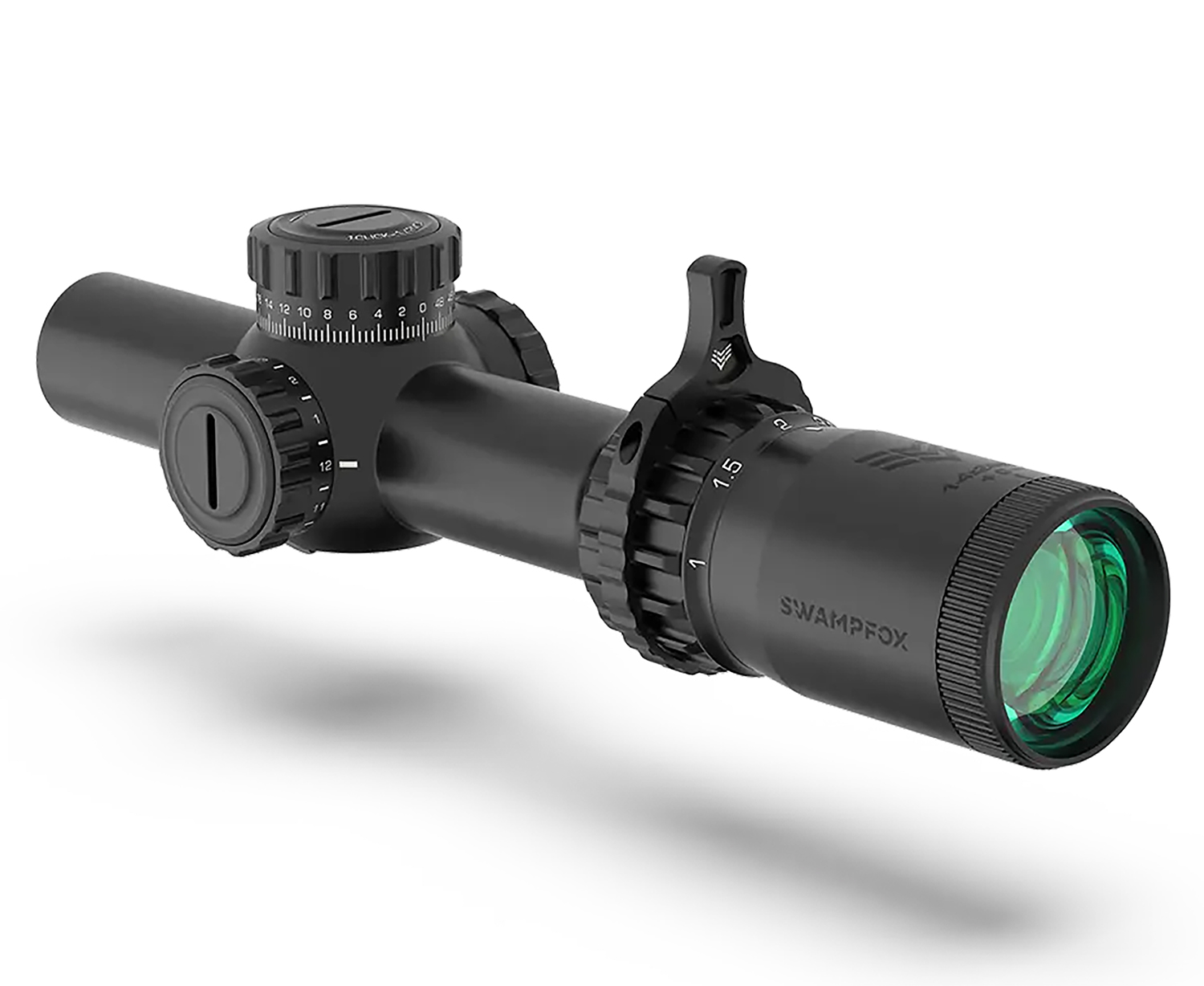 Swampfox Optics THK14241GF Tomahawk II Black 1-4x 24mm 30mm Tube Bright Fiber Optic Green Reticle 3 Swampfox Optics THK14241GF Tomahawk II Black 1-4x 24mm 30mm Tube Bright Fiber Optic Green Reticle
