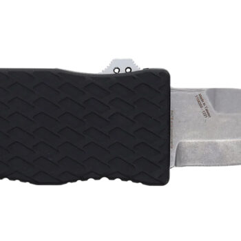 Schrade 1135969 Uproar  Automatic Mini 1.90" OTF Dagger Plain Satin D2 Steel Blade, Black Textured Aluminum Handle