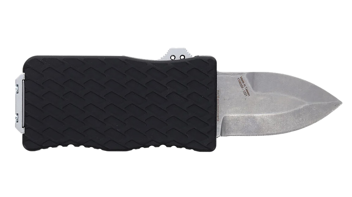 Schrade 1135969 Uproar Automatic Mini 1.90" OTF Dagger Plain Satin D2 Steel Blade, Black Textured Aluminum Handle 3 Schrade 1135969 Uproar Automatic Mini 1.90" OTF Dagger Plain Satin D2 Steel Blade, Black Textured Aluminum Handle