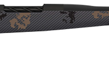 Fierce Firearms TWROG270WIN22BT Twisted Rogue 270 Win 22" Armour Lube Black Steel Threaded Barrel, Drilled & Tapped Steel Receiver, LR Negative Comb Trophy Camo Carbon Fiber Stock