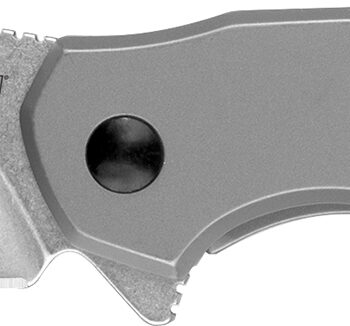 Kershaw 1375 Valve  EDC 2.25" Folding Drop Point Plain Stonewashed 4Cr14 Blade, Bead Blasted Stainless Steel Handle