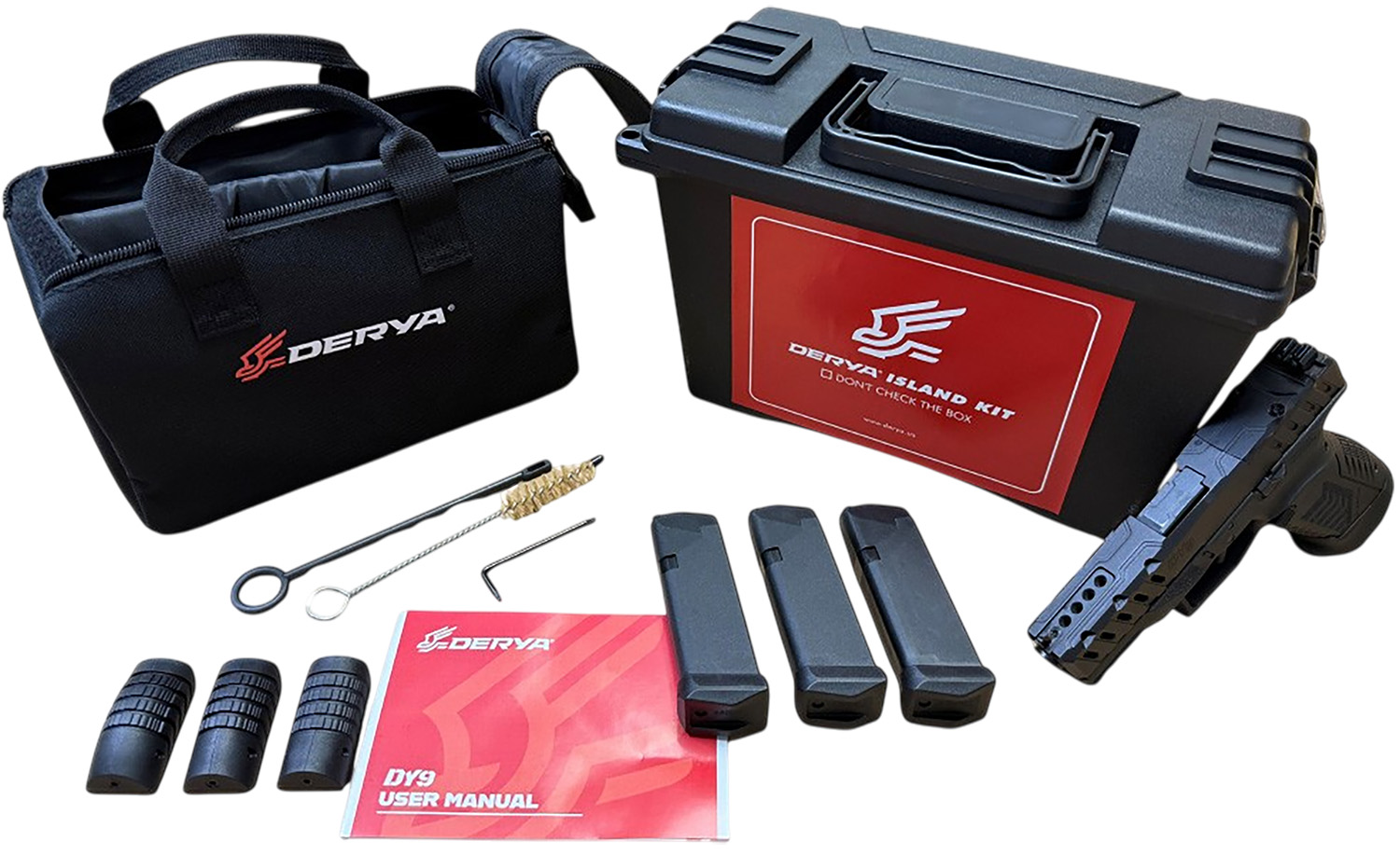 Derya Firearms DY9.ISL.US DY9 Island Kit 9mm Luger 15+1 3.86" Black Melonite Steel Barrel, Black Melonite Steel Optics Ready/Serrated Slide, Black Melonite Polymer Frame, RMR Footprint 3 Derya Firearms DY9.ISL.US DY9 Island Kit 9mm Luger 15+1 3.86" Black Melonite Steel Barrel, Black Melonite Steel Optics Ready/Serrated Slide, Black Melonite Polymer Frame, RMR Footprint