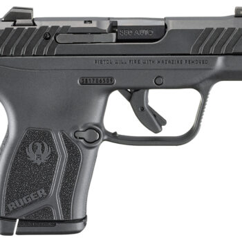Ruger 13760 LCP Max  Compact Frame 380 ACP 10+1 2.80" Black Oxide Alloy Steel Barrel, Black Nitride Alloy Steel Serrated Slide, Black Polymer Frame, Textured Grip, Manual Safety