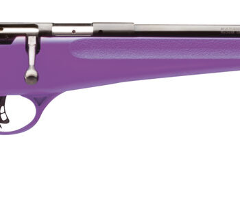 Savage Arms 13783 Rascal  Youth 22 LR 1rd 16.13" Matte Black Sporter Barrel, Matte Black Carbon Steel Receiver, Purple Fixed Synthetic Stock, Right Hand