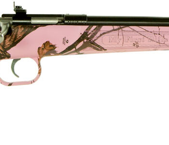 Crickett KSA2161 Youth  22 LR 1rd 16.12" Blued Single Shot Barrel, Blued Stainless Steel Receiver, Mossy Oak Pink Blaze Fixed Synthetic Stock, Right Hand