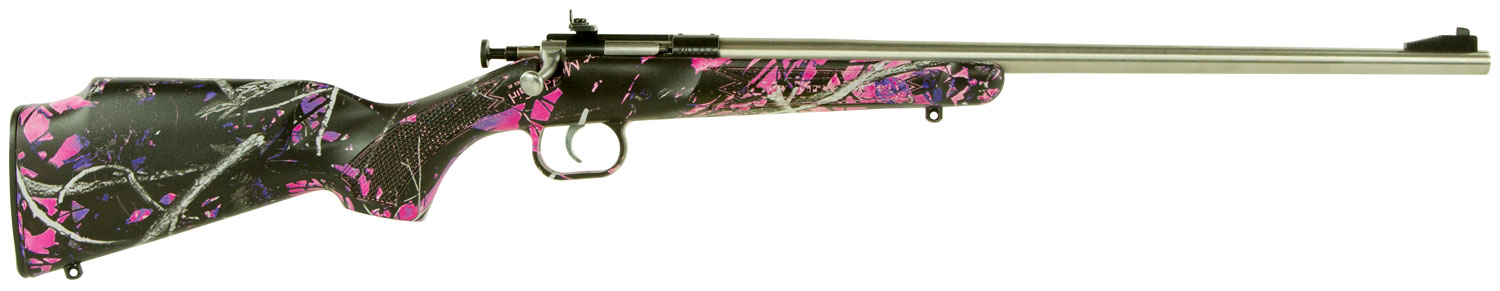 Crickett KSA2167 Youth 22 LR 1rd 16.12" Stainless Steel Barrel, Fixed Front/Adjustable Rear Peep Sights, Hydro Dipped Muddy Girl Synthetic Stock w/11.5" LOP, Rebounding Firing Pin Safety 3 Crickett KSA2167 Youth 22 LR 1rd 16.12" Stainless Steel Barrel, Fixed Front/Adjustable Rear Peep Sights, Hydro Dipped Muddy Girl Synthetic Stock w/11.5" LOP, Rebounding Firing Pin Safety