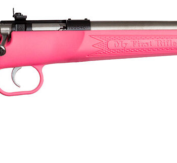 Crickett KSA2221 Youth  22 LR 1rd 16.12" Stainless Single Shot Barrel, Blued Stainless Steel Receiver, Pink Fixed Synthetic Stock, Right Hand