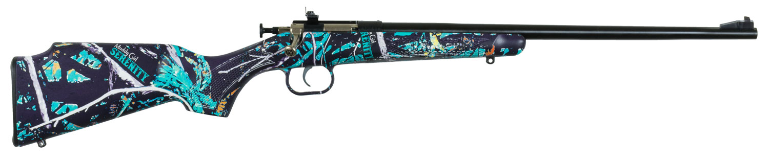 Crickett KSA2172 Youth 22 LR 1rd 16.12" Blued Barrel & Receiver, Fixed Front/Adjustable Rear Peep Sights, Muddy Girl Serenity Synthetic Stock w/11.5" LOP, Rebounding Firing Pin Safety 3 Crickett KSA2172 Youth 22 LR 1rd 16.12" Blued Barrel & Receiver, Fixed Front/Adjustable Rear Peep Sights, Muddy Girl Serenity Synthetic Stock w/11.5" LOP, Rebounding Firing Pin Safety