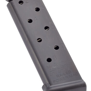 CMC Products MRPM45FS8B Power Mag Railed 8rd 45 ACP Fits 1911 Government Black Stainless Steel