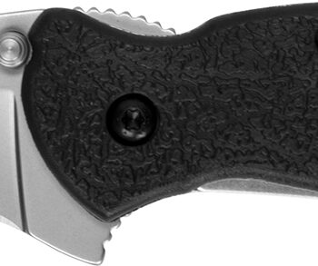 Kershaw 1620 Scallion  2.40" Folding Flipper Plain Bead Blasted 420HC SS Blade Black Glass-Filled Nylon Handle Includes Pocket Clip