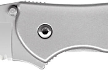 Kershaw 1660ST Leek  3" Folding Drop Point Part Serrated Bead Blasted 14C28N Steel Blade Bead Blasted 410 Stainless Steel Handle Includes Pocket Clip